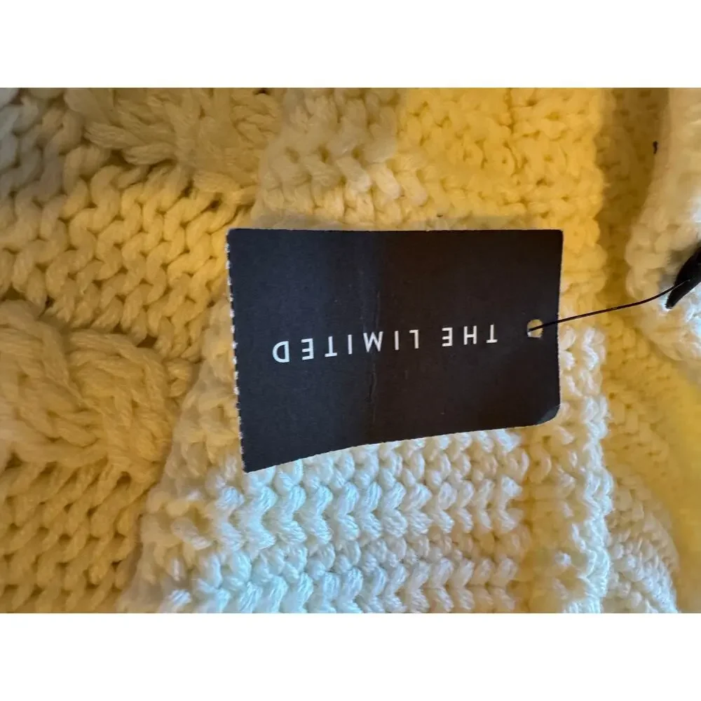 The Limited Cream Cable Knit Neck Scarf  Ear Warmer Cotton Acrylic NWT